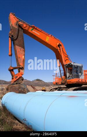 Rohrverlegung, Temecula Valley, Südkalifornien, USA Stockfoto