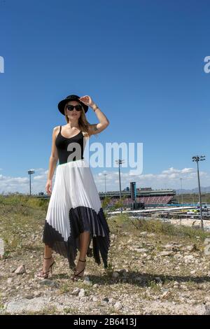 Avondale, Arizona, USA. März 2020. Ashley Busch fährt auf dem Phoenix Raceway in Avondale, Arizona, zum FanShield 500. (Bild: © Logan Arce/ASP) Stockfoto