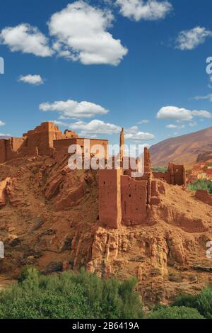 Berberdörfer im marokkanischen Atlas Stockfoto