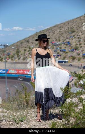 Avondale, Arizona, USA. März 2020. Ashley Busch fährt auf dem Phoenix Raceway in Avondale, Arizona, zum FanShield 500. (Bild: © Logan Arce/ASP) Stockfoto