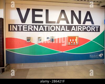 Männlich. Malediven - 6. Februar 2020: Interieur des internationalen Flughafens Velana in Male, Malediven. Stockfoto