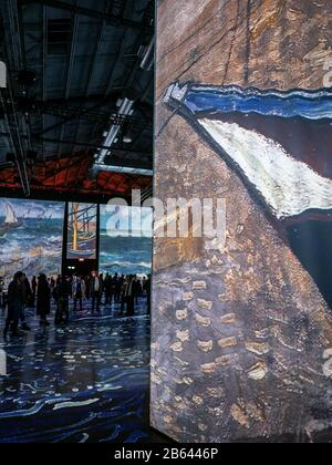 Exposition Imagine Van Gogh, Arsenal Art Contemporain, Montreal, Qc, Kanada Stockfoto