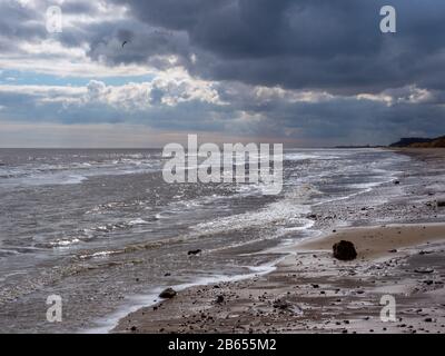 Die Ostküste von Suffolk bei Covehithe und sind als Doggerland bekannt. Stockfoto