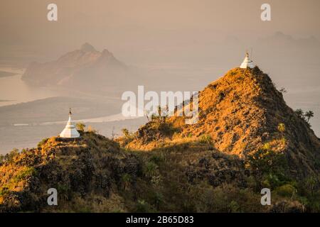 Ze Ka Bin Pagode, Myanmar, Asien. Stockfoto