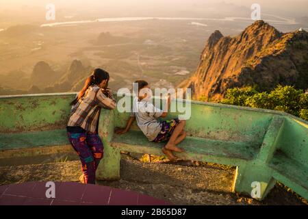 Ze Ka Bin Pagode, Myanmar, Asien. Stockfoto