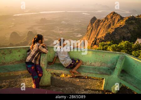 Ze Ka Bin Pagode, Myanmar, Asien. Stockfoto