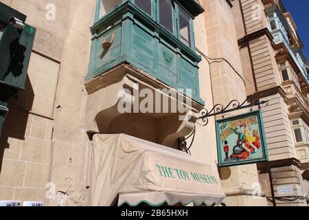 Gebäude (Spielzeugmusuem) in valletta (malta) Stockfoto