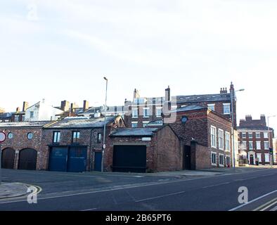 Eine schöne englische Straße und Gebäude Deutschland Stockfoto