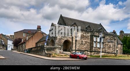 Großbritannien, Schottland, Dunfermline City, DAS ANDREW CARNEGIE BIRTHPLACE MUSEUM, im Jahr 1895 wurde das Geburtshaus Cottage als überraschendes 60. Geburtstagsgeschenk für Andrew Carnegie von seiner Frau Louise gekauft Stockfoto