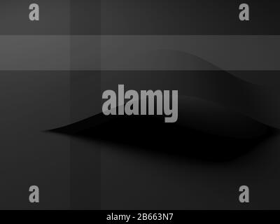 Abstrakter minimaler Hintergrund, geometrische Installation, 3D-Rendering-Abbildung Stockfoto