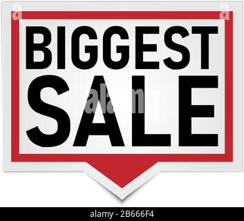 Größter Verkauf rotes Banner im Pop-Art-Stil. Hintergrund der Vektorgrafiken Stock Vektor