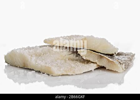 Merluzzo salato a pezzi vista dal Basso Stockfoto