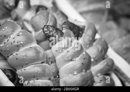 Traditionelle tschechische Köstlichkeiten auf dem lokalen Markt Stockfoto