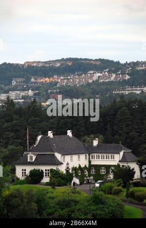 Norwegen, Bergen, Edvard Grieg Museum und Landhäuser Stockfoto