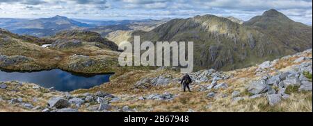 Blick auf Beinn Ressipol von den hängen von Sgurr a' Chaorainn, Ardgour und Sunart, Schottland Stockfoto