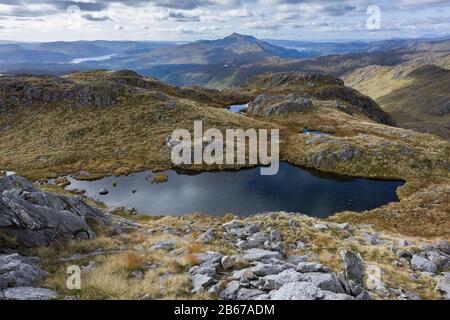 Blick auf Beinn Ressipol von den hängen von Sgurr a' Chaorainn, Ardgour und Sunart, Schottland Stockfoto