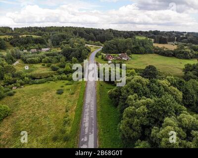 Lyduvenai Stadt grüne Landschaft in Litauen, Raseiniai Stockfoto