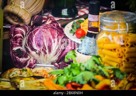 Nahaufnahme des frischen Gemüses Stockfoto