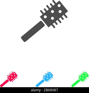 Kamm-Symbol flach. Farbpiktogramm auf weißem Hintergrund. Symbol für Vektorgrafiken und Bonussymbole Stock Vektor