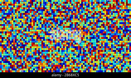 Verschiedene Farben Random Grids als abstrakter Texturhintergrund Stockfoto