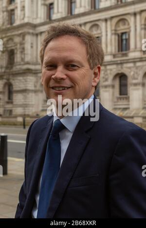 Westminster, Großbritannien. März 2020. Grant Shapps, Staatssekretär für Verkehr und Abgeordneter für Welwyn Hatfield. Penelope Barritt/Alamy Live News Stockfoto