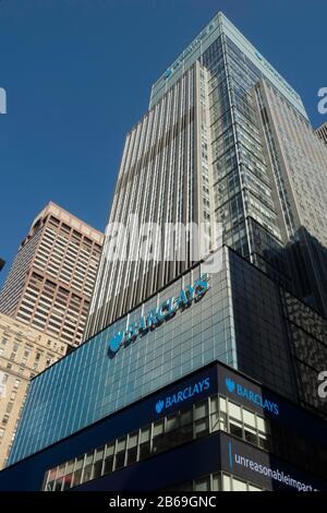 Barclays Building, 745 Seventh Avenue, Rockefeller Center, 2022, USA NYC Stockfoto