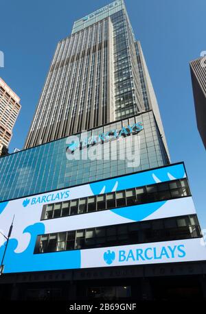 Barclays Building, 745 Seventh Avenue, Rockefeller Center, 2022, USA NYC Stockfoto