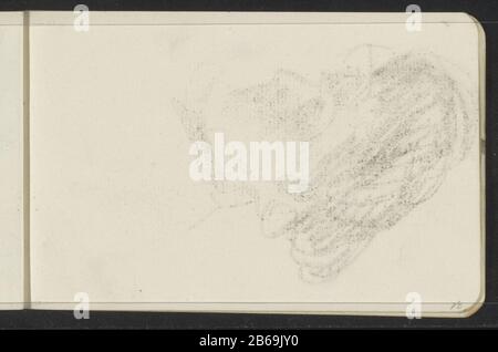 Abchlatsch der Krijttekening auf Blatt 17 verso Abchlatsch Kreidezeichnung auf Seite 17 verso Objektart: Skizzenblatt Artikelnummer: RP-T-1935-143-18 (R) Beschreibung: Blatt 18 Nachzeichnung aus Skizzenblatt LXII 28 bladen. Hersteller: Künstler: Isaac Israel Dating: 1875 - 1934 Körperliche Merkmale: Abchlatsch ein Kreidezeichen-Material: Papiertechnik: Abchlatsch Stockfoto