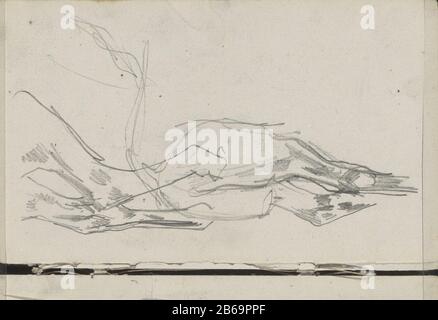 Hinterbeine Hind Eigenschaft Typ: Skizzenblatt Artikelnummer: RP-T-1949-150-8 (V) Beschreibung: Blatt 8 Verso aus einem Skizzenbuch mit 10 bladen. Hersteller : Künstler George Hendrik Breitner Herstellung: Den Haag Datum: 1880 - 1882 Körperliche Merkmale: Bleistift-Material: Bleistift-Papier Betreff: Tiere (+ Gliedmaßen eines Tieres) Stockfoto