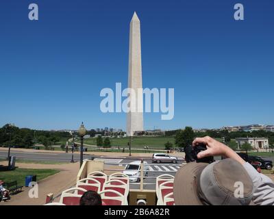 Ein Tourist in Washington DC. Stockfoto