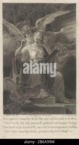 Anschuldigung von Washingtons Tod im Jahre 1799 Die Geschichte einer jungen Frau, die ein Genie auf ein Denkmal zeigt, wo: Auf einem steht Washington obiit MDCCXCIX. Ein vierzeilige Vers am Rande: Wie gerne wünsche ich mir nur, dass er. Hersteller: Druckmaschine: Lambertus Antonio Claessens (denkmalgeschütztes Gebäude) zum Zeichnen von Jacques Kuyper (denkmalgeschütztes Gebäude) Herausgeber: Jan ten Brink Gerritsz (denkmalgeschütztes Eigentum) Ort Herstellung: Niederlande Datum: 1800 Physikalische Eigenschaften: Stippelettmaterial: Papiertechnik: Stippeletten Abmessungen: Blatt: H 174 mm × W 100 mmToelichtingDeze Platte ist im Jahre 1806 ein wenig adjus Stockfoto