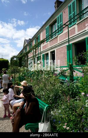 Claude Monets Haus in Giverny.Region Normandie.Frankreich Stockfoto