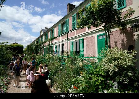 Claude Monets Haus in Giverny.Region Normandie.Frankreich Stockfoto