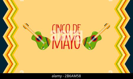 Cinco de Mayo Hintergrund-Illustrationsvektor. Hintergrund-Illustrationsvektor für mexikanisches Ereignis Stock Vektor