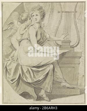 Amor inspiriert eine junge Frau, die mit einer Hand winde zupft, und schreibt die andere Hand Amor inspiriert eine junge Frau, die die eine Hand eine Leier zupft, und schreibt mit der anderen Seite Objektart: Zeichnungsobjektnummer: RP-T-1899-A-4277 Hersteller: Künstlerin: Angelica Kauffman Datum: 1751 - 1807Physikalische Merkmale: Bürste in graubraun, verstärkt mit weißem Bleistift-Material: Papierbleistifttechnologie: Stift-/Bürstenabmessungen: H 257 mm × W 211 mm Stockfoto