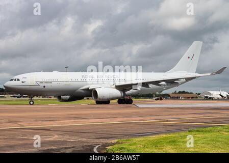 A, Airbus A330 MRTT Luftbetankungsflugzeug der Royal Air Force auf RAF fairford. Stockfoto