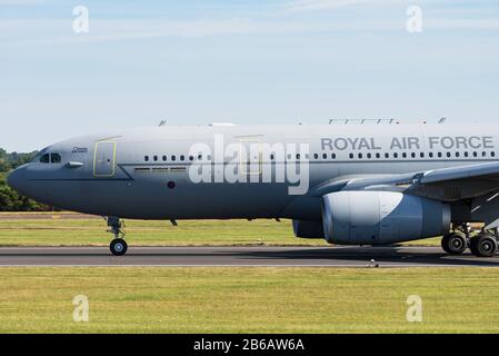 A, Airbus A330 MRTT Luftbetankungsflugzeug der Royal Air Force auf RAF fairford. Stockfoto