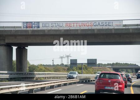 Autobahn 10 (Berliner Ring), Brandenburg, Deutschland. August 2019 © Wojciech Strozyk / Alamy Stock Photo Stockfoto