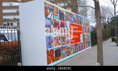 Wembley Park Neighborhood Sign, London, Großbritannien Stockfoto