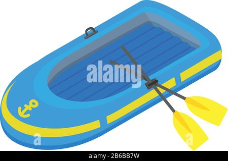 Symbol für Gummiboot. Isometrisches Symbol für Gummiboot-Vektor-Symbole für Web-Design isoliert auf weißem Hintergrund Stock Vektor