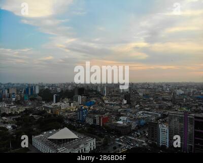 Lima, Peru Breña einer der Bezirke der peruanischen Hauptstadt, aufgenommen vom Himmel mit einer Drohne Stockfoto