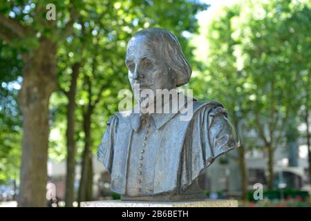 Bueste, William Shakespeare, Bismarckstraße, Charlottenburg, Berlin, Deutschland Stockfoto