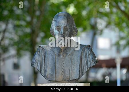 Bueste, William Shakespeare, Bismarckstraße, Charlottenburg, Berlin, Deutschland Stockfoto