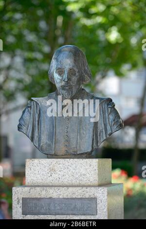 Bueste, William Shakespeare, Bismarckstraße, Charlottenburg, Berlin, Deutschland Stockfoto