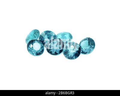 Diamond Aquamarin Aquamarin Edelstein Runder Edelstein Rund Geschliffenen Diamanten Runde Azuamarine Stockfotografie Alamy