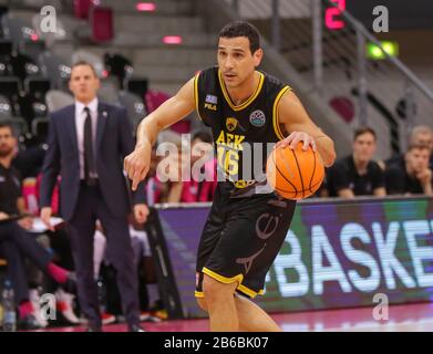 Bonn, Deutschland. März 2020. Telekom Dome, Basketball, FIBA Champions League, Telekom Baskets Bonn vs. AEK Athen FC: Nikos Zisis (Athen) Credit: Jürgen Schwarz/Alamy Live News Stockfoto