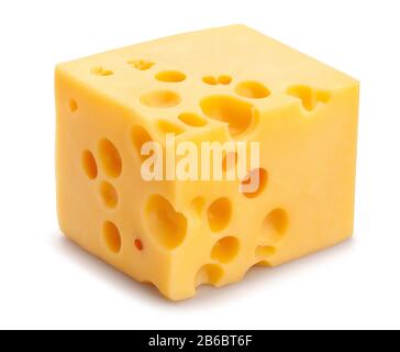 Käsepfad isoliert auf Weiß Stockfoto
