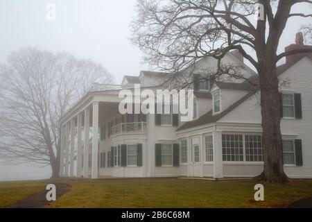 Pope Riddle House in Fog, Hill-Stead Museum, Farmington, Connecticut Stockfoto