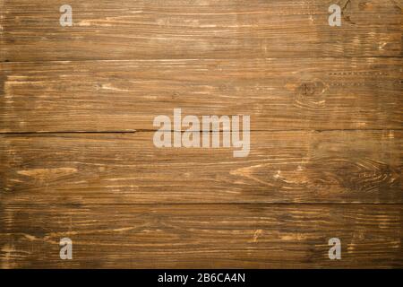 Hintergrund von alten, braunen Platinen, Kopierbereich, horizontales Banner Stockfoto
