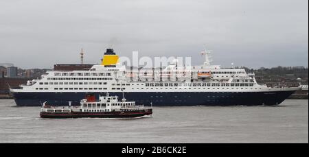 Saga Sapphire kommt zum letzten Besuch in Liverpool an, bevor sie mit Ian Fairbrother/Alamy Stock-Fotos verschrottet wird Stockfoto